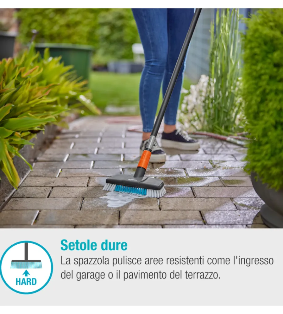 Online Outlet - usato per prova - set manico per pulizia gardena "cleansystem hard" per superfici resistenti Outlet Giardino