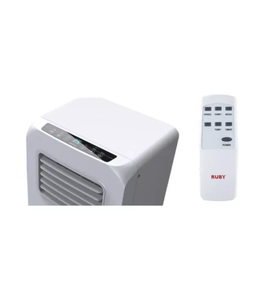 Hot Outlet - usato per prova - condizionatore portatile caldo freddo con telecomando tecno air system "afc-9001" 2 velocità 2600 w Outlet Casa