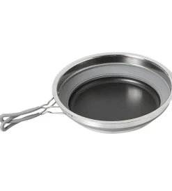 Brunner Campeggio|Padella da campeggio collassabile "volcano fold-away" ø24 cm in plastica e acciaio inox