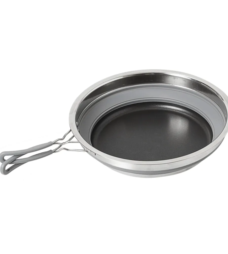 Brunner Campeggio|Padella da campeggio collassabile "volcano fold-away" ø24 cm in plastica e acciaio inox