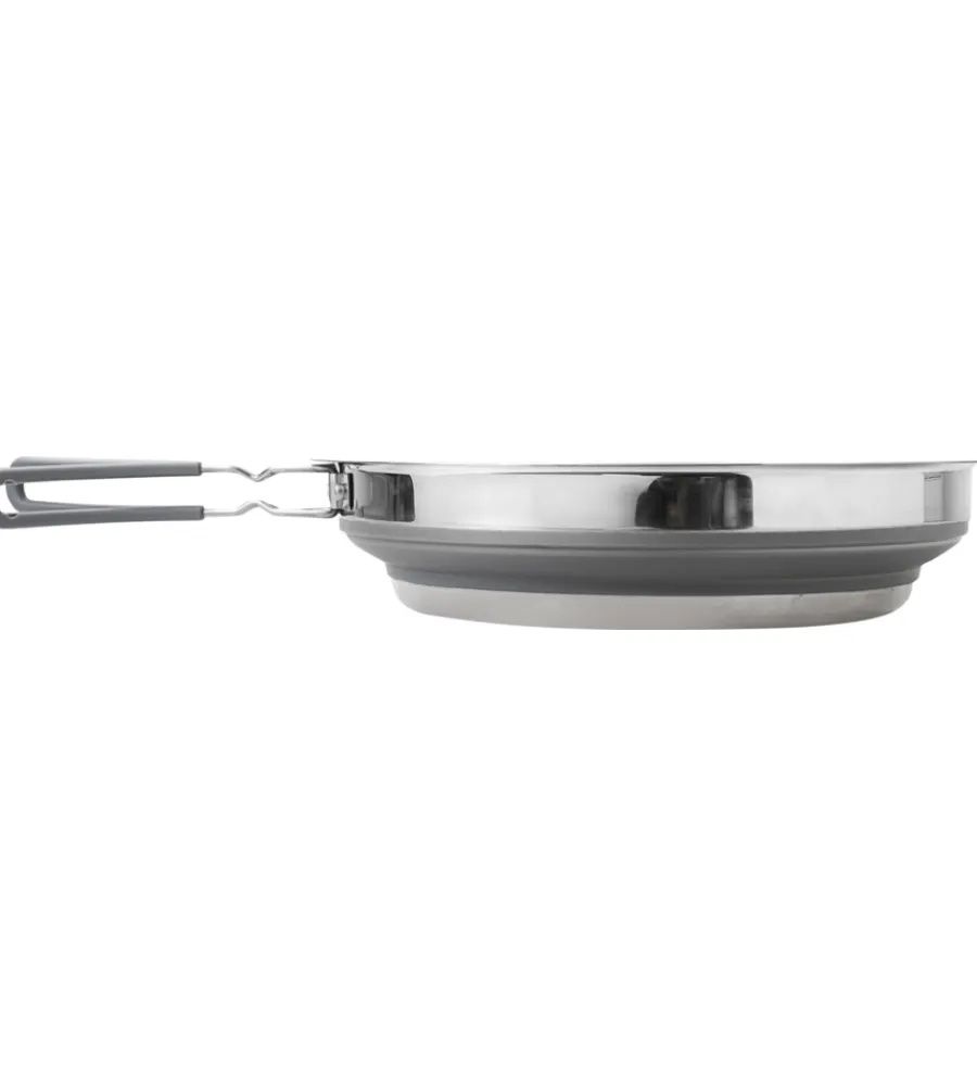 Brunner Campeggio|Padella da campeggio collassabile "volcano fold-away" ø24 cm in plastica e acciaio inox
