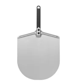 Gimetal Forni Pizza|Pala per pizza "amica" con manico nero 25 cm e testa in alluminio 30 cm