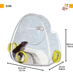 Ferplast Accessori Gabbie|Palestra modulo abitativo con ruota per criceti e piccoli roditori - 32,3x23x26,3 cm