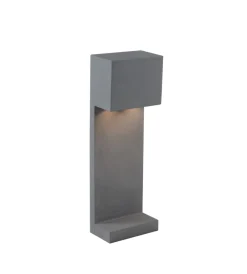 Hot Paletto "etna" in cemento 60x20x12 cm, 2xgu10 Illuminazione Per Esterno