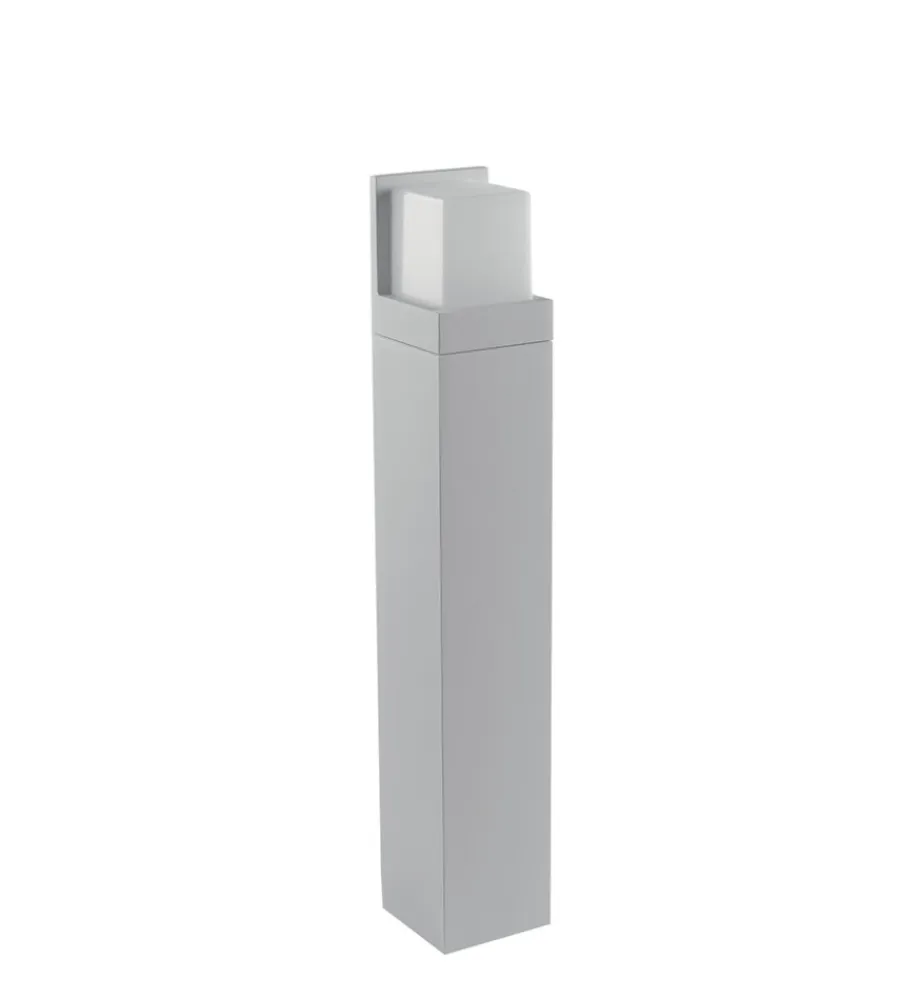 Illuminazione Per Esterno- Paletto led "nismo" alluminio bianco 560lm, h60 cm