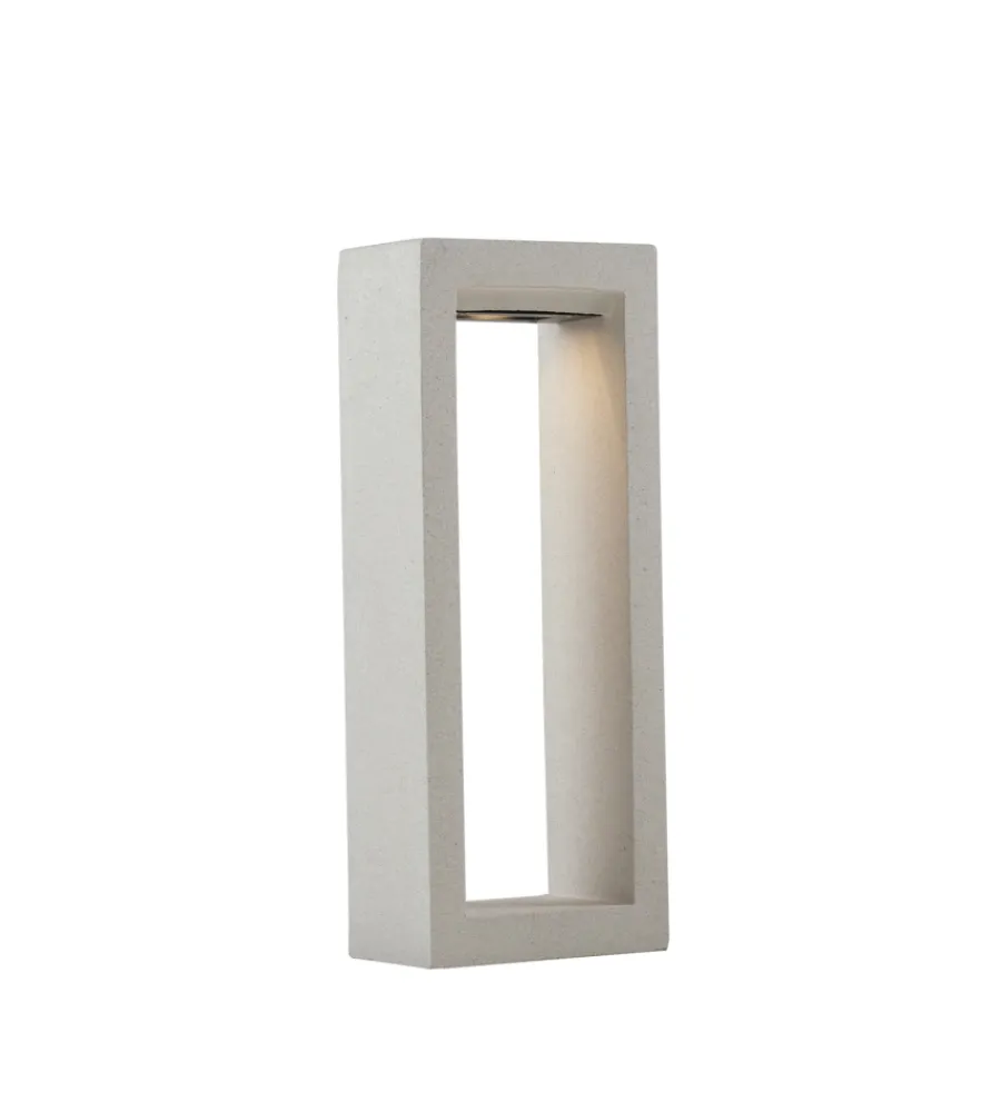 Illuminazione Per Esterno- Paletto "masai" in cemento bianco 51x20x12 cm, 1xr7s