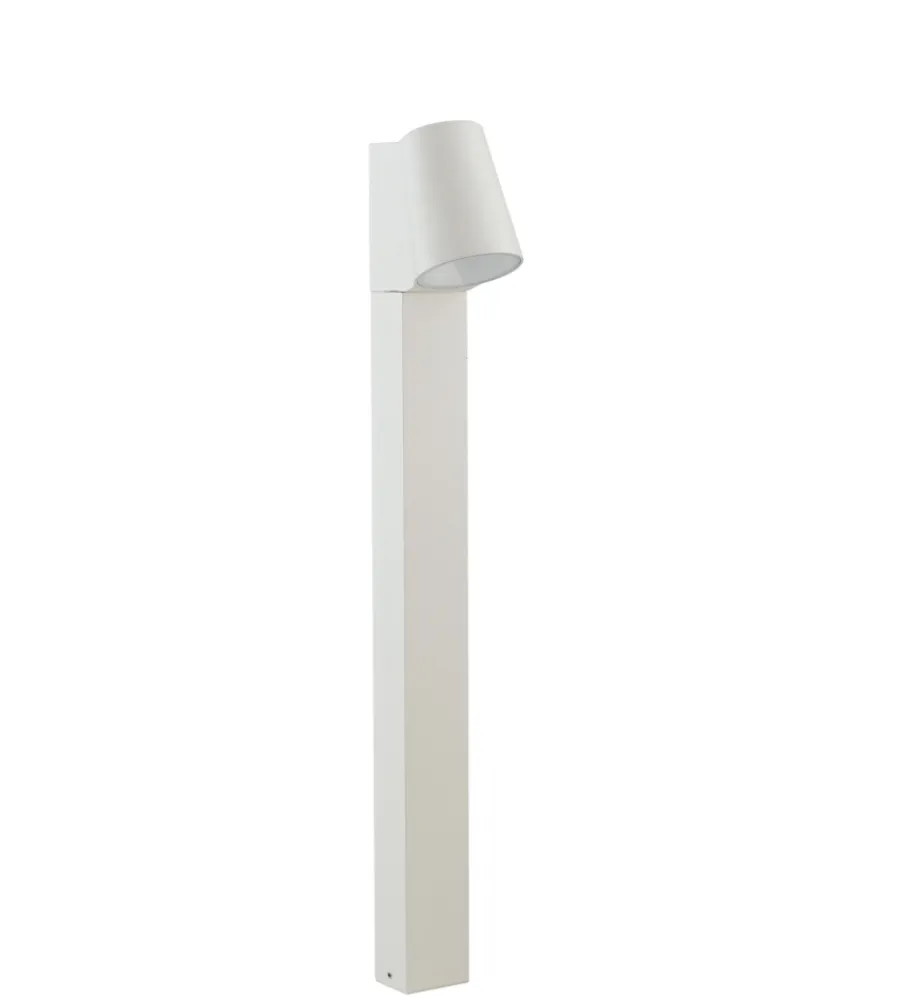 Illuminazione Per Esterno- Paletto "sintesi" alluminio bianco goffrato a led, 390 lm