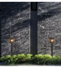 Clearance Paletto solare da esterno nero 3000k ip44, 12x12x80 cm Illuminazione Per Esterno