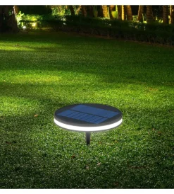 Illuminazione Per Esterno- Paletto solare da giardino con picchetto 2w 3000k ip44, 15,5x4,1x20 cm
