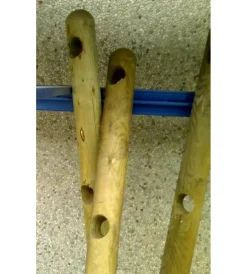 Reti, Recizioni E Cancelli Per Giardino- Palo con punta (12x150 ) con 2 fori da 7cm.