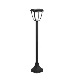 Illuminazione Per Esterno|Palo led solare da esterno vtac nero 3000+6000k