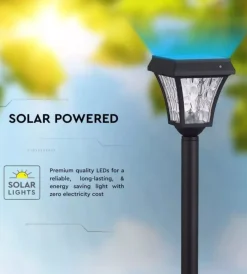 Illuminazione Per Esterno|Palo led solare da esterno vtac nero 3000+4000+6000k