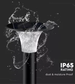Hot Palo led solare da terra vtac nero 6000k+4000k Illuminazione Per Esterno
