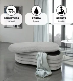 BellaHome Poltrone E Pouf|Panca contenitore 