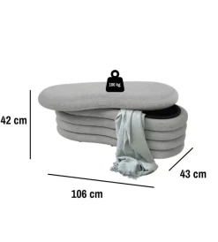 BellaHome Poltrone E Pouf|Panca contenitore 