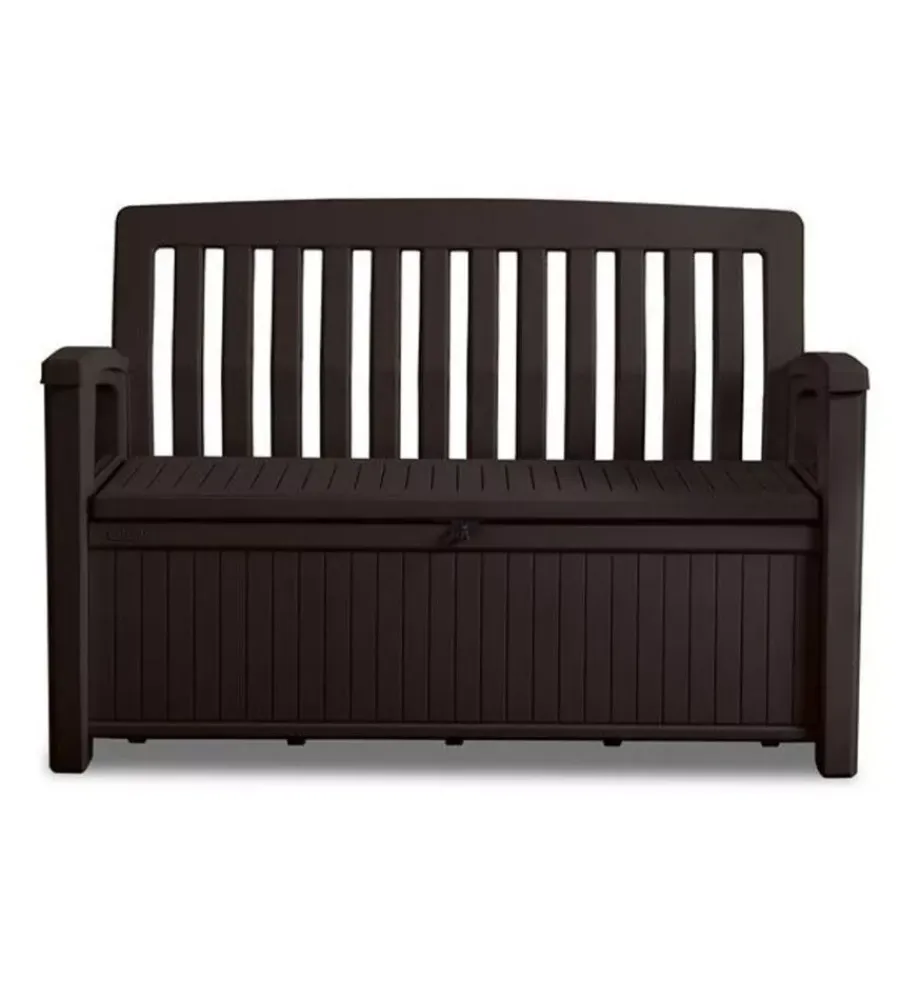 Best Panchina cassapanca "patio storage bench" in resina grafite 132x61,2x89 cm Mobili Da Giardino E Accessori