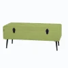 Discount Panchina contenitore "lisa" in tessuto verde, 102x44x40 cm Poltrone E Pouf