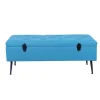 Best Panchina contenitore "lisa" in tessuto carta da zucchero, 102x44x40 cm Poltrone E Pouf