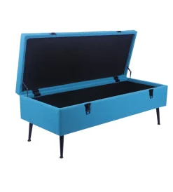 Best Panchina contenitore "lisa" in tessuto carta da zucchero, 102x44x40 cm Poltrone E Pouf