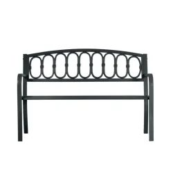 Discount Panchina da esterno solaria in ferro e ghisa antracte 2 posti 127x63x87 cm Mobili Da Giardino E Accessori