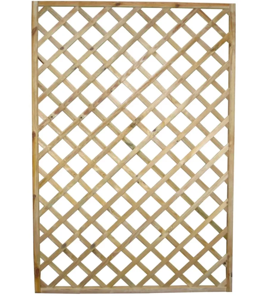 Reti, Recizioni E Cancelli Per Giardino|Pannello grigliato in legno di pino 120x4,4x180 cm