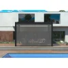 Coperture Per Esterno E Accessori|Pannello laterale avvolgibile per pergole riviera "zip screen" in textilene antracite e grigio lato 4 m