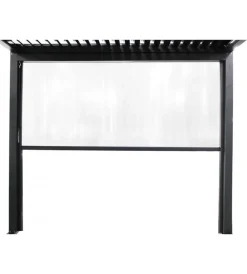 Coperture Per Esterno E Accessori|Pannello laterale manuale elica garden per pergola bioclimatica in pvc antracite lato 3 mt