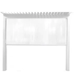 Coperture Per Esterno E Accessori- Pannello laterale manuale elica garden per pergola bioclimatica in pvc bianco lato 3 mt