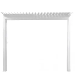 Coperture Per Esterno E Accessori- Pannello laterale manuale elica garden per pergola bioclimatica in pvc bianco lato 3 mt