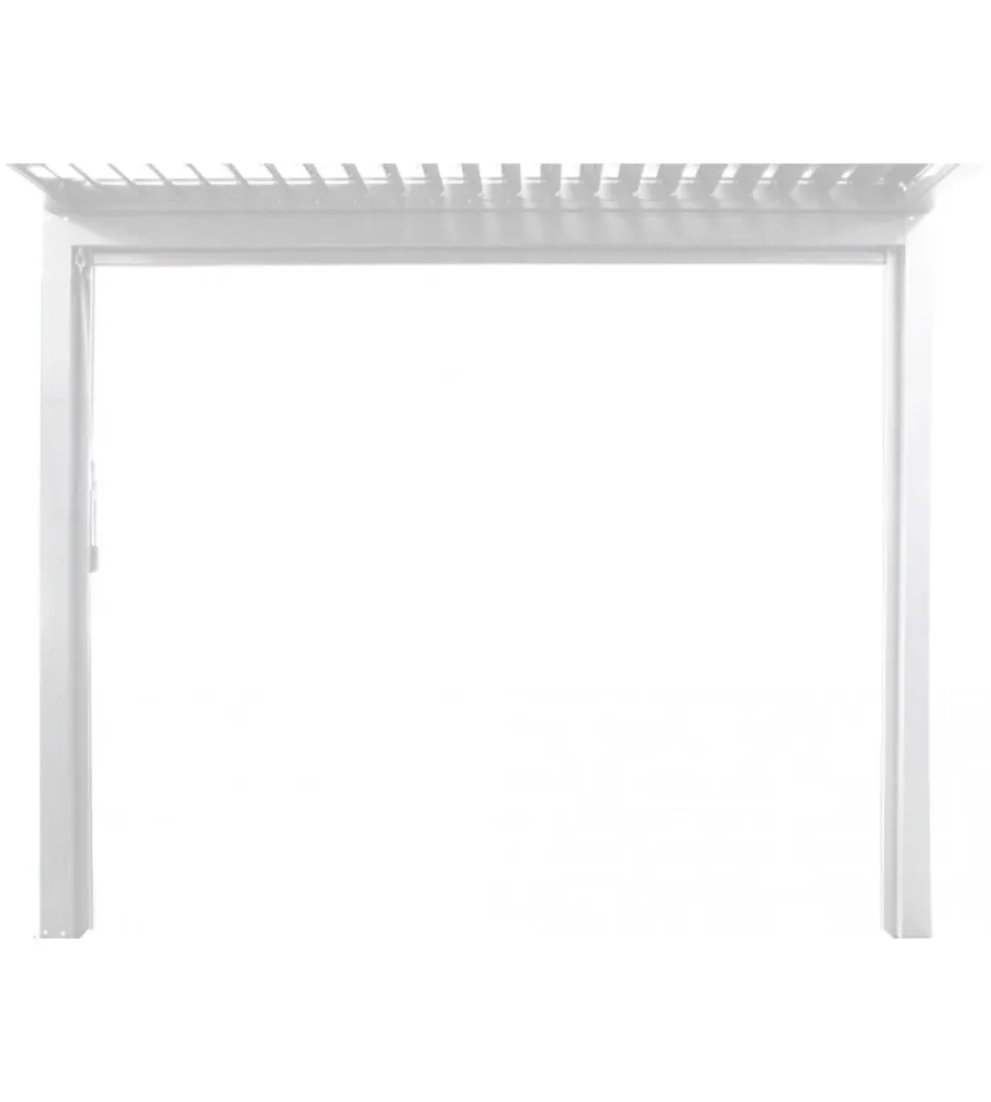 Coperture Per Esterno E Accessori- Pannello laterale manuale elica garden per pergola bioclimatica in pvc bianco lato 3 mt