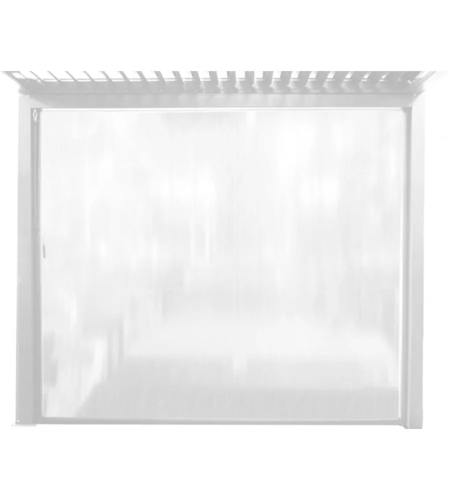 Coperture Per Esterno E Accessori- Pannello laterale manuale elica garden per pergola bioclimatica in pvc bianco lato 3 mt