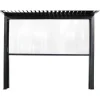Coperture Per Esterno E Accessori- Pannello laterale manuale elica garden per pergola bioclimatica in pvc antracite lato 4 mt