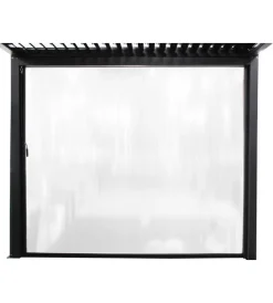 Coperture Per Esterno E Accessori- Pannello laterale manuale elica garden per pergola bioclimatica in pvc antracite lato 4 mt