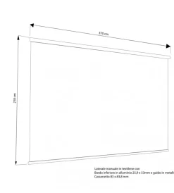 Coperture Per Esterno E Accessori- Pannello laterale per gazebo pergola bioclimatica da esterno elica garden bianco, 4x4 mt