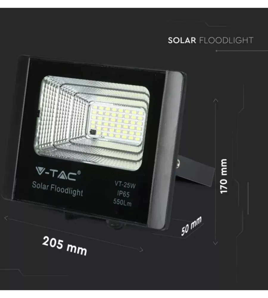 Illuminazione Per Esterno- Pannello led a ricarica solare 12w, 4000k