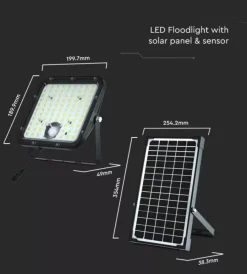 Hot Pannello led a ricarica solare 12,5 w, 6400k Illuminazione Per Esterno