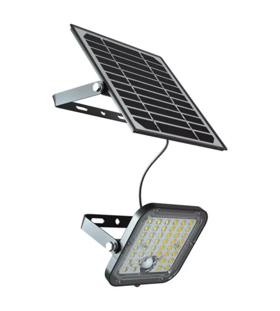Pannello led con ricarica solare e sensore 10w, 4000k Illuminazione Per Esterno