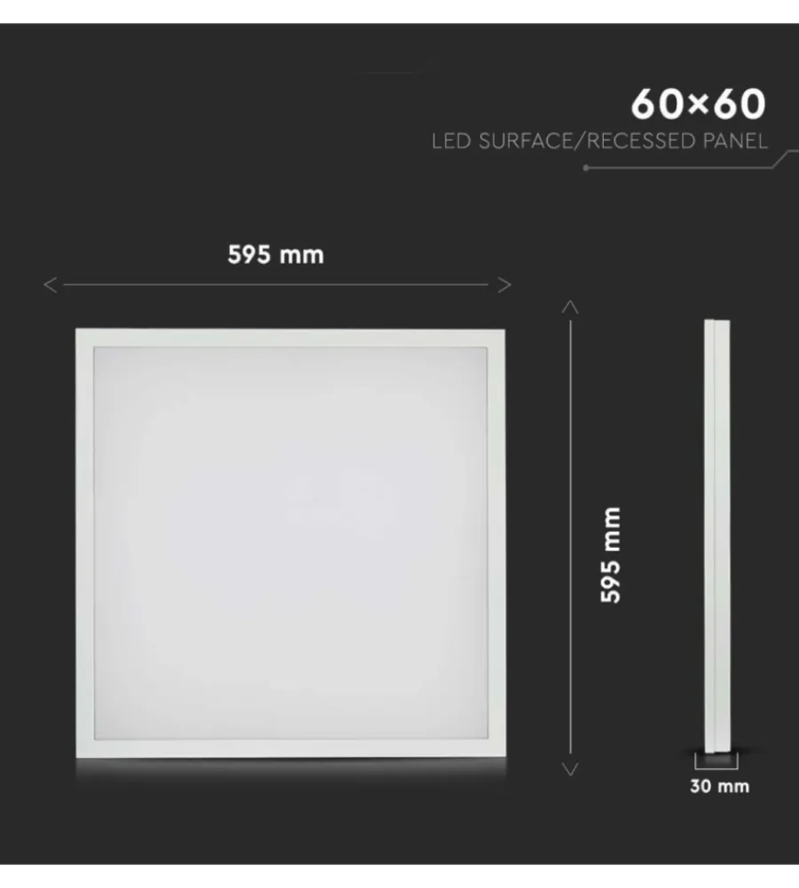 Illuminazione Per Interno|Pannello led 60x60 6500k, 36w