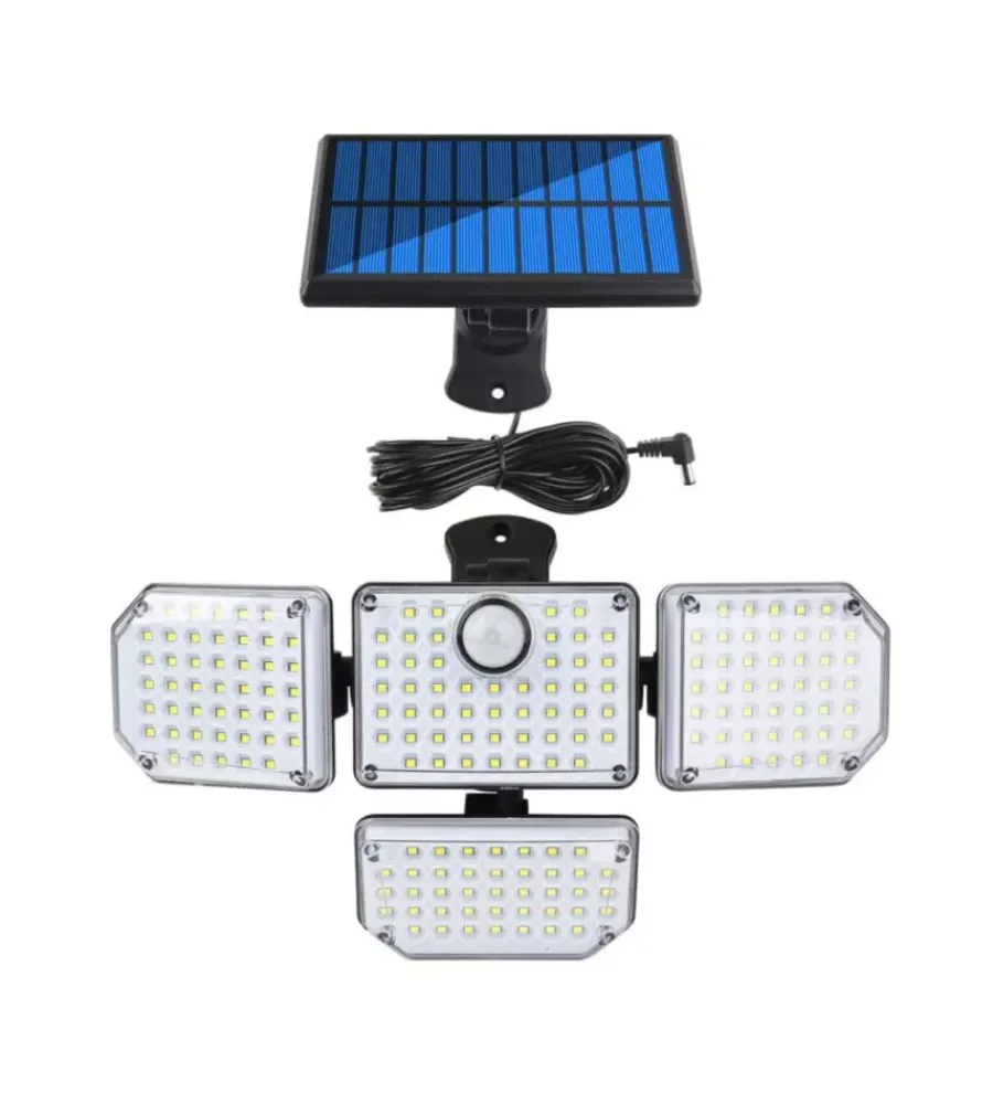Illuminazione Per Esterno-EuroGarden Pannello solare con sensore di movimento e telecomando 1265w 5,5v