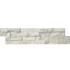 Rivestimento Murale|Pannello sottile marmo di quarzo e calcite colore bianco, 40x10 cm