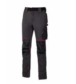 U-Power Pantaloni|Pantaloni|Pantalone da lavoro atom grey/fucsia, tg s