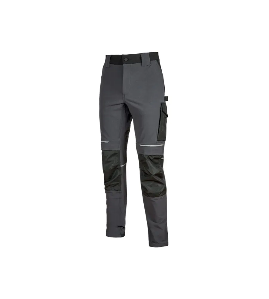 U-Power Pantaloni|Pantaloni|Pantalone da lavoro atom asphalt grey - taglia xl