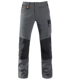 Pantaloni|Pantaloni-Kapriol Pantalone da lavoro "tenere pro" colore grigio/nero, tg. m
