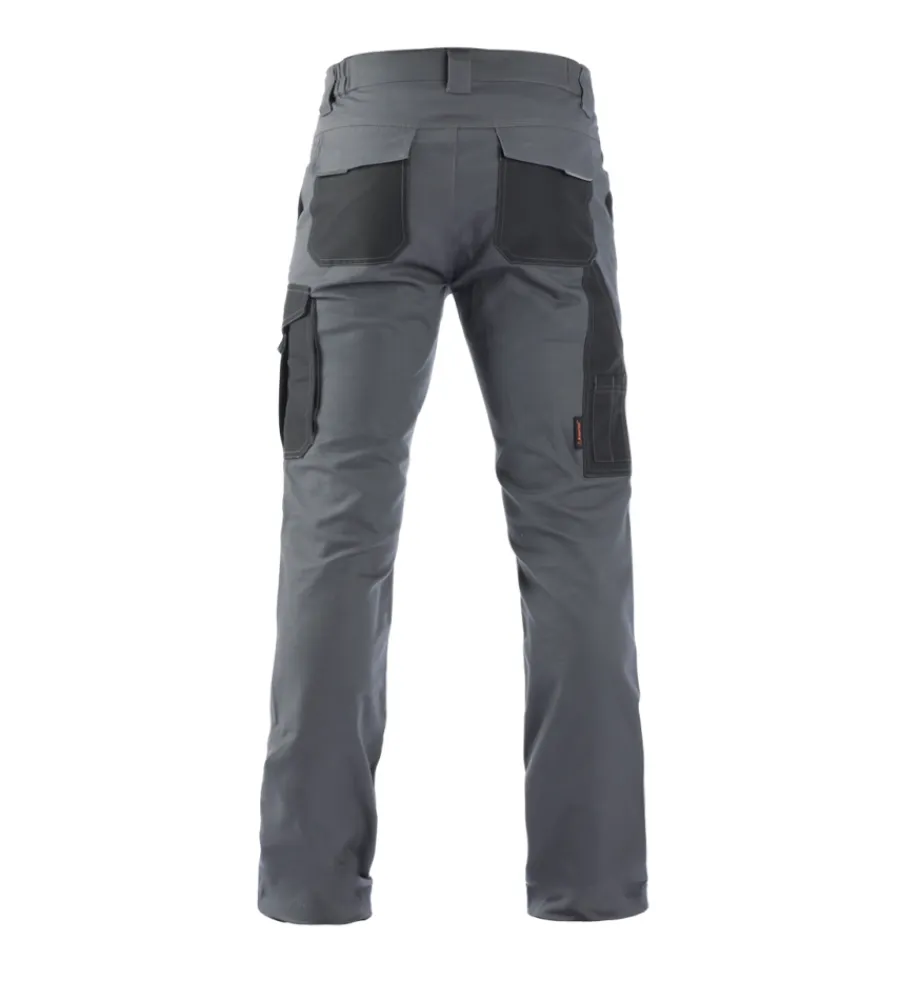 Pantaloni|Pantaloni-Kapriol Pantalone da lavoro "tenere pro" colore grigio/nero, tg. xxl
