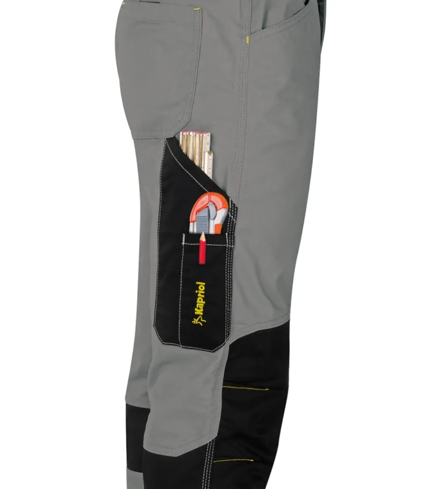 Pantaloni|Pantaloni-Kapriol Pantaloni da lavoro kavir grigio/nero, tg xxl -