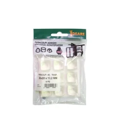 Accessori|Paracolpi adesivi quadrati trasparenti 20 x 20 mm. spessore 13,2 mm. - 9 pz.