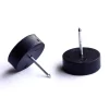 Accessori- Paracolpi con chiodo - ø 15 mm. - nero - 8 pz.