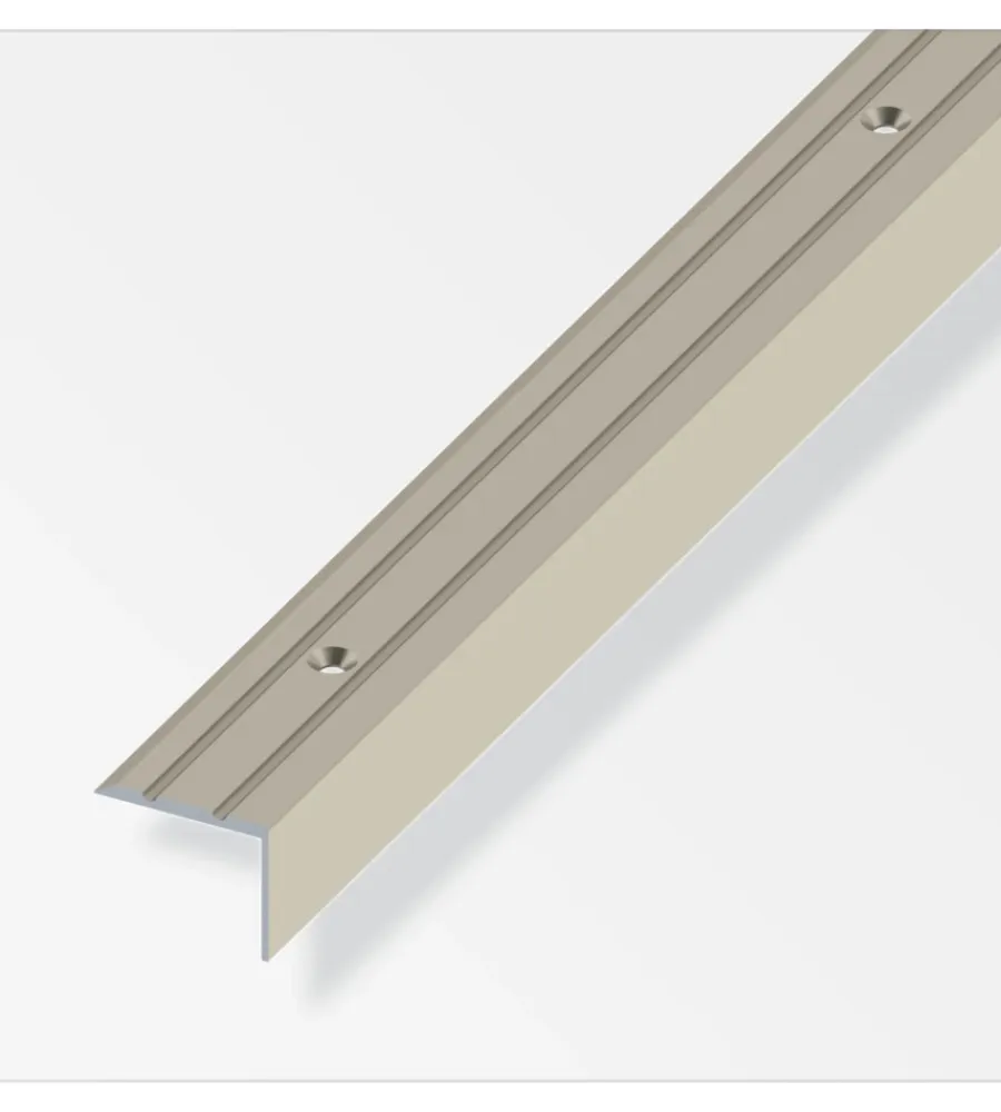Ferramenta Per Mobili E Infissi-Alfer aluminium Paragr. 25x20 titanio - 1 metro.