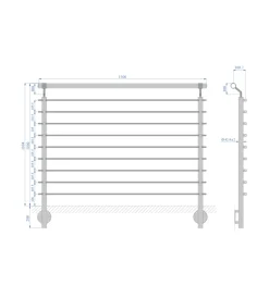 Porte, Scale E Pavimenti-Metal Expert Parapetto modulare certificato in acciaio inox aisi 304 con fissaggio a parete, 150 cm- kit completo b1