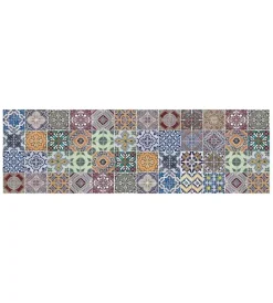 Clearance Paraschizzi adesivo da cucina fantasia "azulejos", 190x60 cm Decorazione Pareti